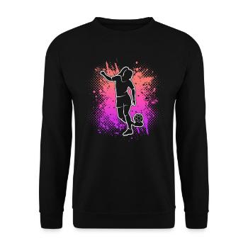 Soccer Player Soccer Women's Soccer - Unisex Sweatshirt - black - Front - Alina (178cm) & Michal (187cm)
