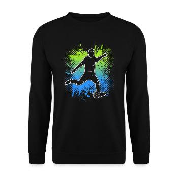 Joueurs de football Enfants Football Garçons Football - Sweat-shirt Unisexe - noir - Devant - Alina (178cm) & Michal (187cm)