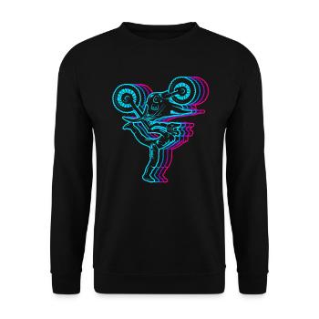 Dirt Biker Vintage Moto Motocross Homme - Sweat-shirt Unisexe - noir - Devant - Alina (178cm) & Michal (187cm)