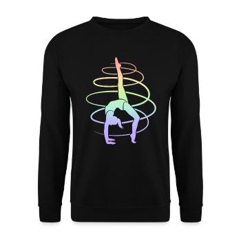 Gymnast Gymnastics Kids Women Girls Gymnastics - Unisex Sweatshirt - black - Front - Alina (178cm) & Michal (187cm)