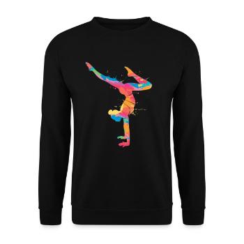 Gymnast Gymnastics Handstand Ladies Girls Gymnastics - Unisex Sweatshirt - black - Front - Alina (178cm) & Michal (187cm)