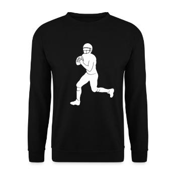 Joueur de football américain Silhouette Football - Sweat-shirt Unisexe - noir - Devant - Alina (178cm) & Michal (187cm)