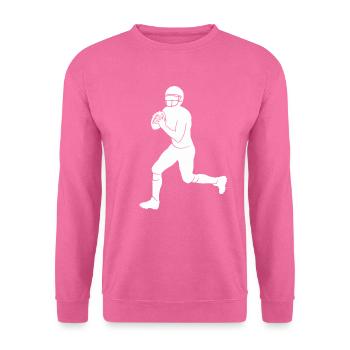 Joueur de football américain Silhouette Football - Sweat-shirt Unisexe - rose - Devant
