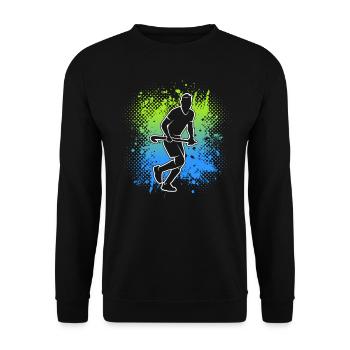 Feldhockey Hockey Herren Jungen Hockeyspieler - Unisex Pullover - Schwarz - Vorne - Alina (178cm) & Michal (187cm)