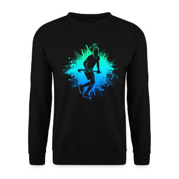 Field Hockey Hockey Boys Men's Hockey Players - Unisex Sweatshirt - black - Front - Alina (178cm) & Michal (187cm)