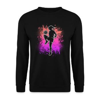Soccer Player Soccer Women's Soccer - Unisex Sweatshirt - black - Front - Alina (178cm) & Michal (187cm)