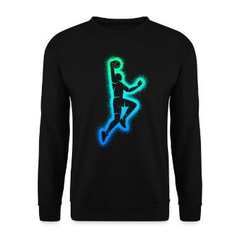 Basketballer Herren Kinder Basketball Jungen - Unisex Pullover - Schwarz - Vorne - Alina (178cm) & Michal (187cm)