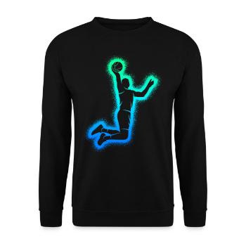 Basketballer Kinder Herren Basketball Jungen - Unisex Pullover - Schwarz - Vorne - Alina (178cm) & Michal (187cm)