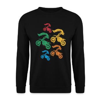 Motocross Moto Enfants Dirt Biker Garçons - Sweat-shirt Unisexe - noir - Devant - Alina (178cm) & Michal (187cm)