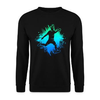 Football Enfants Football Hommes Garçons Football - Sweat-shirt Unisexe - noir - Devant - Alina (178cm) & Michal (187cm)