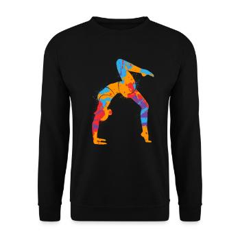 Gymnast Colorful Gymnastics Handstand Kids Gymnastics - Unisex Sweatshirt - black - Front - Alina (178cm) & Michal (187cm)