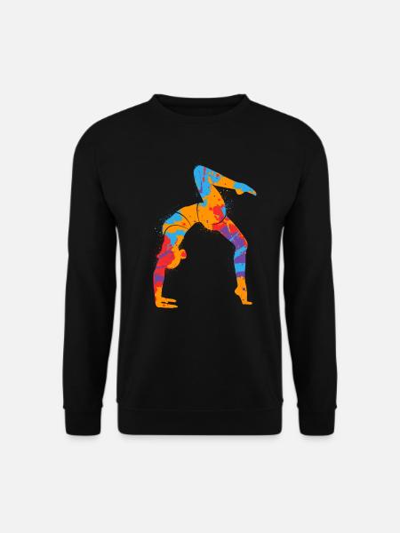 Turnerin bunt Gymnastik Handstand Kinder Turnen - Unisex Pullover - Schwarz