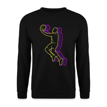Basketballer Jungen Basketball Herren - Unisex Pullover - Schwarz - Vorne - Alina (178cm) & Michal (187cm)