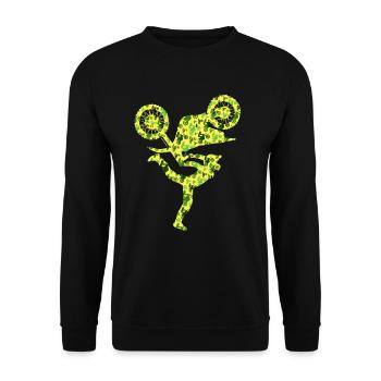 Dirt Biker Motard Enfants Motocross Garçons - Sweat-shirt Unisexe - noir - Devant - Alina (178cm) & Michal (187cm)