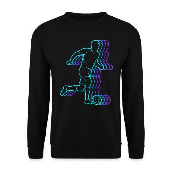 Football Vintage Footballers Hommes Football Enfants - Sweat-shirt Unisexe - noir - Devant - Alina (178cm) & Michal (187cm)