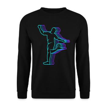 Football vintage enfants football hommes football - Sweat-shirt Unisexe - noir - Devant - Alina (178cm) & Michal (187cm)