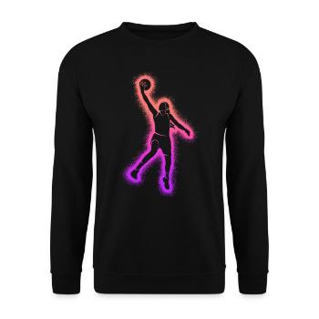 Basketballer Kinder Damen Basketball Mädchen - Unisex Pullover - Schwarz - Vorne - Alina (178cm) & Michal (187cm)