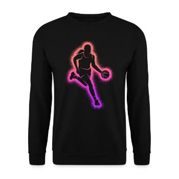 Basketball Femme Enfant Basketball Filles - Sweat-shirt Unisexe - noir - Devant - Alina (178cm) & Michal (187cm)
