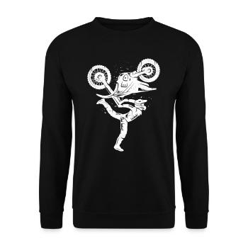 Dirt Biker Moto Homme Garçons Motocross Enfants - Sweat-shirt Unisexe - noir - Devant - Alina (178cm) & Michal (187cm)