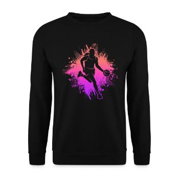 Basketball Bball Femmes Enfants Basketball Filles - Sweat-shirt Unisexe - noir - Devant - Alina (178cm) & Michal (187cm)