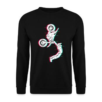 Motocross Moto Enfants Garçons Dirt Biker Hommes - Sweat-shirt Unisexe - noir - Devant - Alina (178cm) & Michal (187cm)