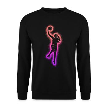 Joueurs de basket-ball Enfants Femmes Basket-ball Filles - Sweat-shirt Unisexe - noir - Devant - Alina (178cm) & Michal (187cm)