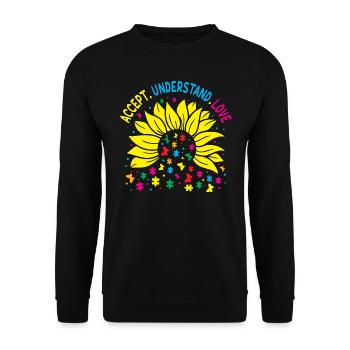 Autism Awareness - Unisex Sweatshirt - black - Front - Alina (178cm) & Michal (187cm)