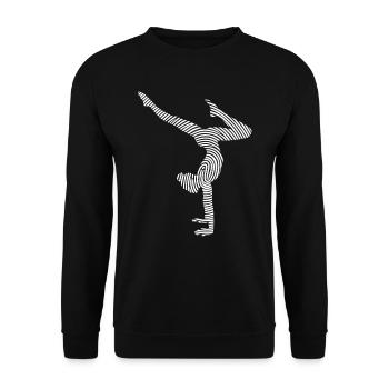 Gymnaste Gymnastique Équilibre sur les mains Fille - Sweat-shirt Unisexe - noir - Devant - Alina (178cm) & Michal (187cm)