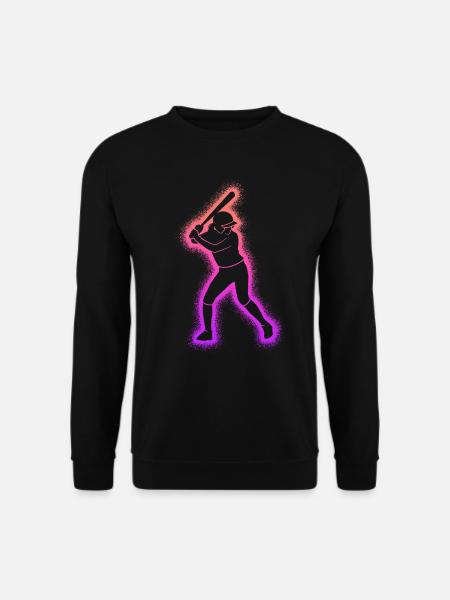 Baseball Spielerin Frauen Kinder Baseballspielerin - Unisex Pullover - Schwarz