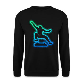 Skaten Skateboarder Skater Jungen Skateboard - Unisex Pullover - Schwarz - Vorne - Alina (178cm) & Michal (187cm)