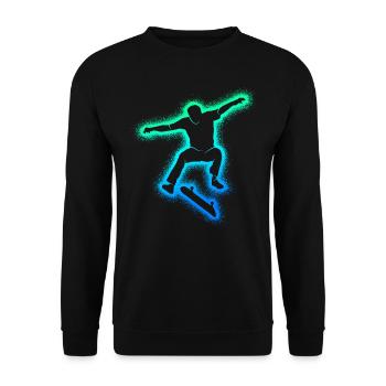 Skating Skateboarder Skater Men's Skateboard - Unisex Sweatshirt - black - Front - Alina (178cm) & Michal (187cm)