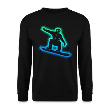 Snowboarder Snowboarden Jungen Herren Snowboard - Unisex Pullover - Schwarz - Vorne - Alina (178cm) & Michal (187cm)