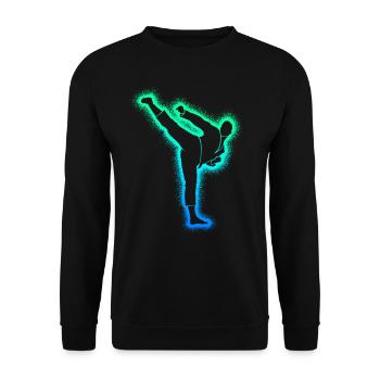 Taekwondo Arts Martiaux Hommes Enfants Karaté Garçons - Sweat-shirt Unisexe - noir - Devant - Alina (178cm) & Michal (187cm)