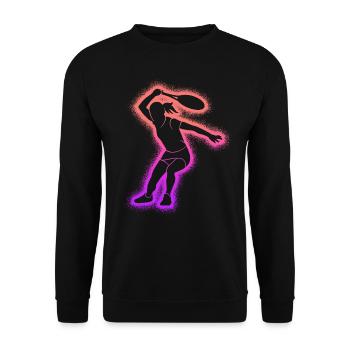 Joueur de tennis Femmes Filles Tennis Enfants - Sweat-shirt Unisexe - noir - Devant - Alina (178cm) & Michal (187cm)