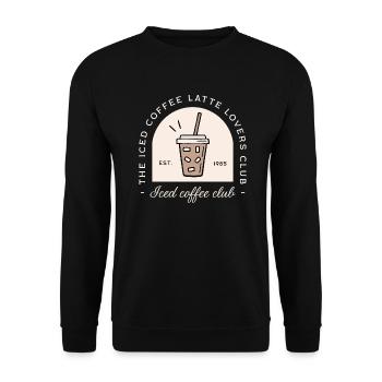 Café glacé iced latte amatrice aesthetic noir - Sweat-shirt Unisexe - noir - Devant - Alina (178cm) & Michal (187cm)