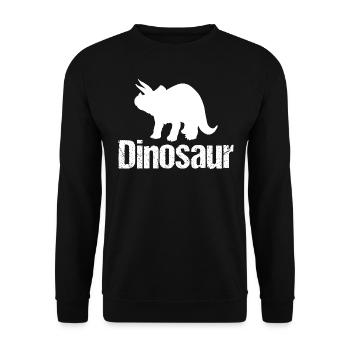 Dinosaur Triceratops - Dino - Unisex Sweatshirt - black - Front - Alina (178cm) & Michal (187cm)