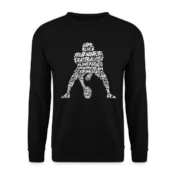 Football américain Typographie Hommes Enfants Garçons - Sweat-shirt Unisexe - noir - Devant - Alina (178cm) & Michal (187cm)