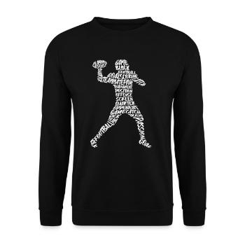 Football américain Typographie Enfants Garçons Hommes - Sweat-shirt Unisexe - noir - Devant - Alina (178cm) & Michal (187cm)