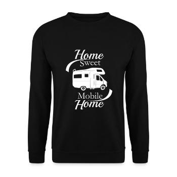 Camper Camping Shirt - Sweet Mobile Home - Sweat-shirt Unisexe - noir - Devant - Alina (178cm) & Michal (187cm)
