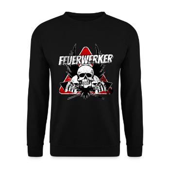 Fireworks 04 - Unisex Sweatshirt - black - Front - Alina (178cm) & Michal (187cm)