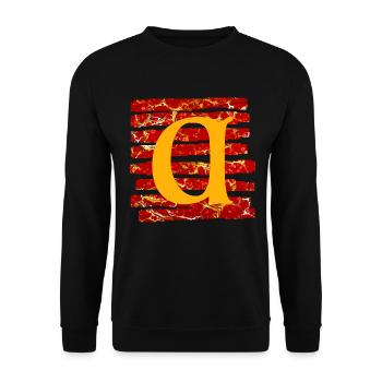 strips e 232 a - Unisex Sweatshirt - black - Front - Alina (178cm) & Michal (187cm)