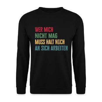 Selbstliebe Selbstbewusstsein ignoriere andere - Unisex Pullover - Schwarz - Vorne - Alina (178cm) & Michal (187cm)
