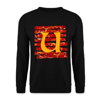 Bandes E 232 U - Sweat-shirt Unisexe - noir - Devant - Alina (178cm) & Michal (187cm)
