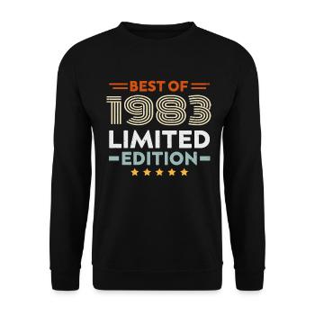Retro 1983 Vintage Gift 41st Birthday 41 Years - Unisex Sweatshirt - black - Front - Alina (178cm) & Michal (187cm)