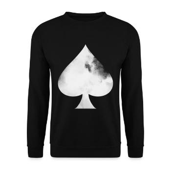 Card game - the spades - Unisex Sweatshirt - black - Front - Alina (178cm) & Michal (187cm)