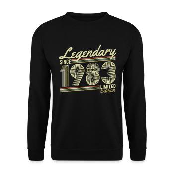 Légendaire depuis 1983 - Sweat-shirt Unisexe - noir - Devant - Alina (178cm) & Michal (187cm)
