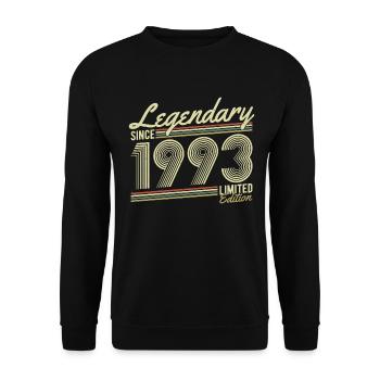 Legendary since 1993 - Unisex Sweatshirt - black - Front - Alina (178cm) & Michal (187cm)