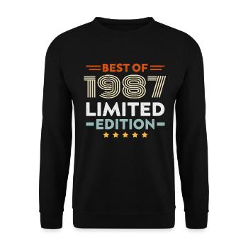 Retro 1963 Vintage Geschenk 61. Geburtstag 61 Jahre - Unisex Pullover - Schwarz - Vorne - Alina (178cm) & Michal (187cm)