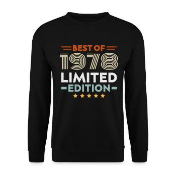 Retro 1963 Vintage Geschenk 61. Geburtstag 61 Jahre - Unisex Pullover - Schwarz - Vorne - Alina (178cm) & Michal (187cm)