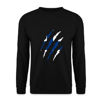 Drapeau finlandais, finlande - Sweat-shirt Unisexe - noir - Devant - Alina (178cm) & Michal (187cm)